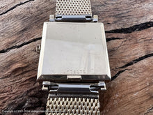 Load image into Gallery viewer, Bulova Black Dial in Square Case with Elegant Golden 'Champion' Bracelet, Manual, 26x26mm
