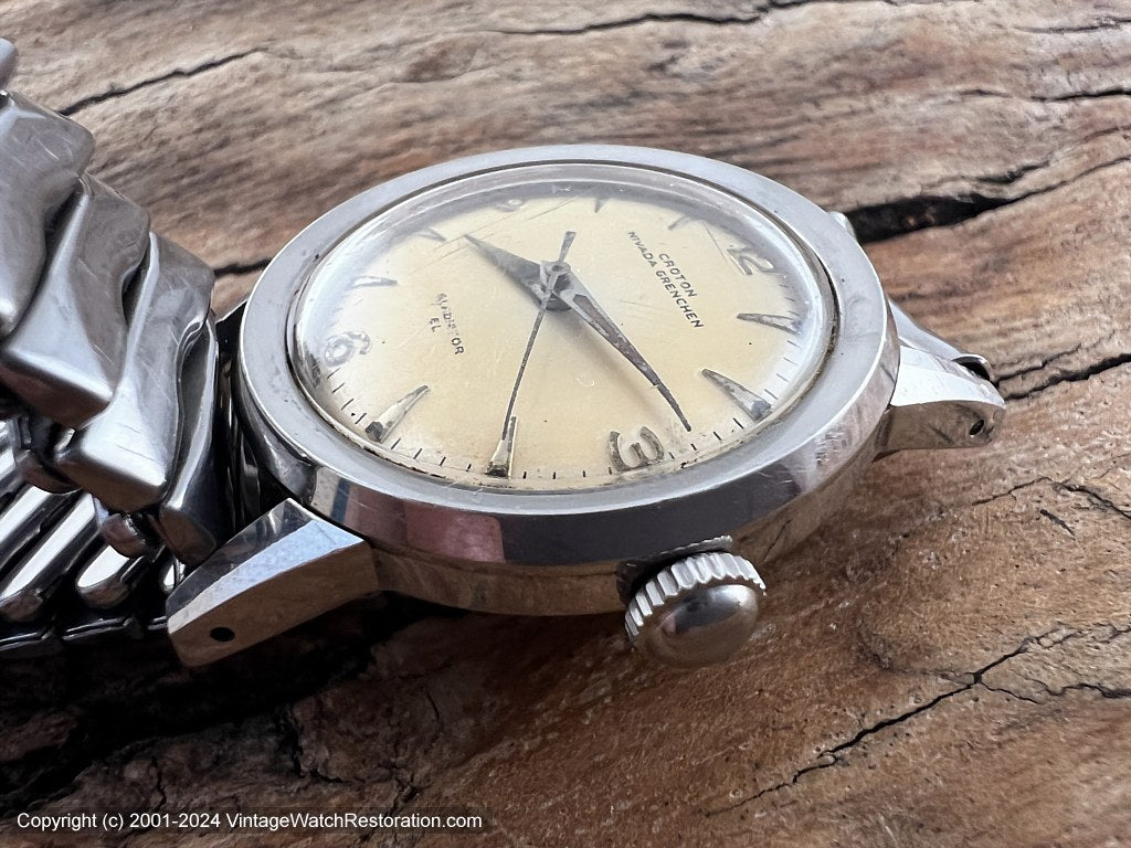 Croton Nivada Grenchen 'Gladiator EL' Light Golden Dial, Automatic