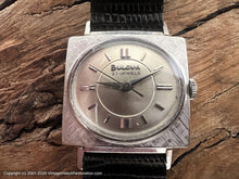 Load image into Gallery viewer, Bulova Rectangular Textured Case with Oval Crystal, Manual, 28x35mm