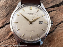 Load image into Gallery viewer, Universal 'Monodate' Original Cream Dial, Manual, Very Large 35mm