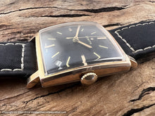 Load image into Gallery viewer, Zenith Black Dial with Date in Square Red-Gold Case, Manual, 29x29mm