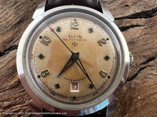 Load image into Gallery viewer, Elgin Military Style &#39;Datemaster&#39; with Superlative Patina Dial, Automatic, Large 34mm
