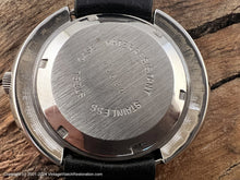 Load image into Gallery viewer, Rene Marcel NOS Brushed Oval Case and Blue Hued Dial with Date, Automatic, Huge 44x38mm