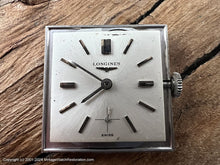 Load image into Gallery viewer, Longines 14K White Gold Square Case, Manual, 25.5x25.5mm