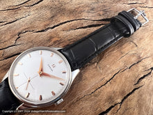 Load image into Gallery viewer, Omega Pure White Dial and Gold Markings, Manual, Huge 38.5mm