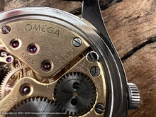 Load image into Gallery viewer, Omega Pure White Dial and Gold Markings, Manual, Huge 38.5mm
