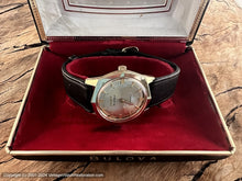 Load image into Gallery viewer, Bulova 30 Jewels Gold Dial in Octagonal Case, Automatic, 34x34mm