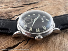 Load image into Gallery viewer, Gruen Veri-Thin Black Dial Military Style with Green Lume and Original Box, Manual, 33mm