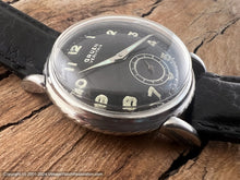 Load image into Gallery viewer, Gruen Veri-Thin Black Dial Military Style with Green Lume and Original Box, Manual, 33mm