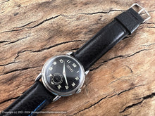 Load image into Gallery viewer, Gruen Veri-Thin Black Dial Military Style with Green Lume and Original Box, Manual, 33mm