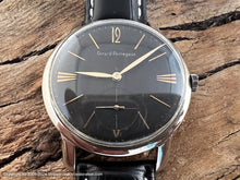 Load image into Gallery viewer, Girard-Perregaux Black Dial with "Cat Whisker" Markers, Manual, Very Large 37mm