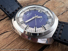 Load image into Gallery viewer, Technos Deluxe Radiant Two-Tone Cobalt Blue Dial with Date, Automatic, Very Large 37.5mm