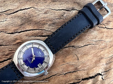 Load image into Gallery viewer, Technos Deluxe Radiant Two-Tone Cobalt Blue Dial with Date, Automatic, Very Large 37.5mm
