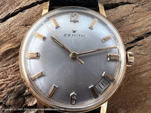 Load image into Gallery viewer, Zenith Irridescent Platinum-Gray Pie Pan Dial with Date at 4:30, Manual, 32mm