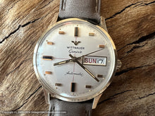 Load image into Gallery viewer, Wittnauer Geneve (Longines) Fabulous Pearl White Dial with Day and Date, Automatic, Large 35mm