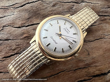 Load image into Gallery viewer, Timex 'Dynabeat' with Hefty Wide Gold Bezel, Electric, Large 37.5mm