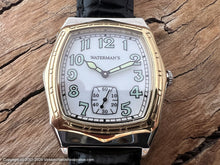 Load image into Gallery viewer, Waterman's Large Gold & Stainless with Green Lumed Numbers, Quartz, Huge 36.5x48mm
