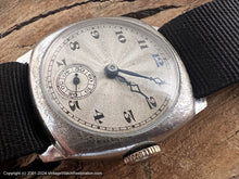 Load image into Gallery viewer, Swiss Military WWI Era Textured Sunburst Dial Square Tonneau Case, Manual, 28.5mm