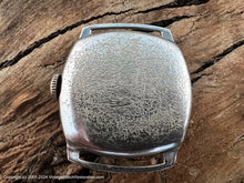 Load image into Gallery viewer, Swiss Military WWI Era Textured Sunburst Dial Square Tonneau Case, Manual, 28.5mm