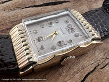 Load image into Gallery viewer, Gruen with a Jolly Jeweled Dial and Decorative Rectangular Case, Manual, 22x38mm