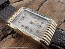 Load image into Gallery viewer, Gruen with a Jolly Jeweled Dial and Decorative Rectangular Case, Manual, 22x38mm