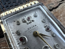 Load image into Gallery viewer, Gruen with a Jolly Jeweled Dial and Decorative Rectangular Case, Manual, 22x38mm