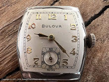 Load image into Gallery viewer, Bulova Mint Dial in Super Decorative and Minty Rectangular Tonneau Case, Manual, 26x36.5mm