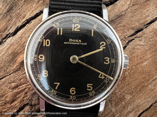 Load image into Gallery viewer, Doxa Black Military Dial with Gold Markings, Manual, 33mm