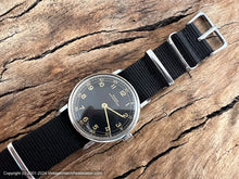 Load image into Gallery viewer, Doxa Black Military Dial with Gold Markings, Manual, 33mm