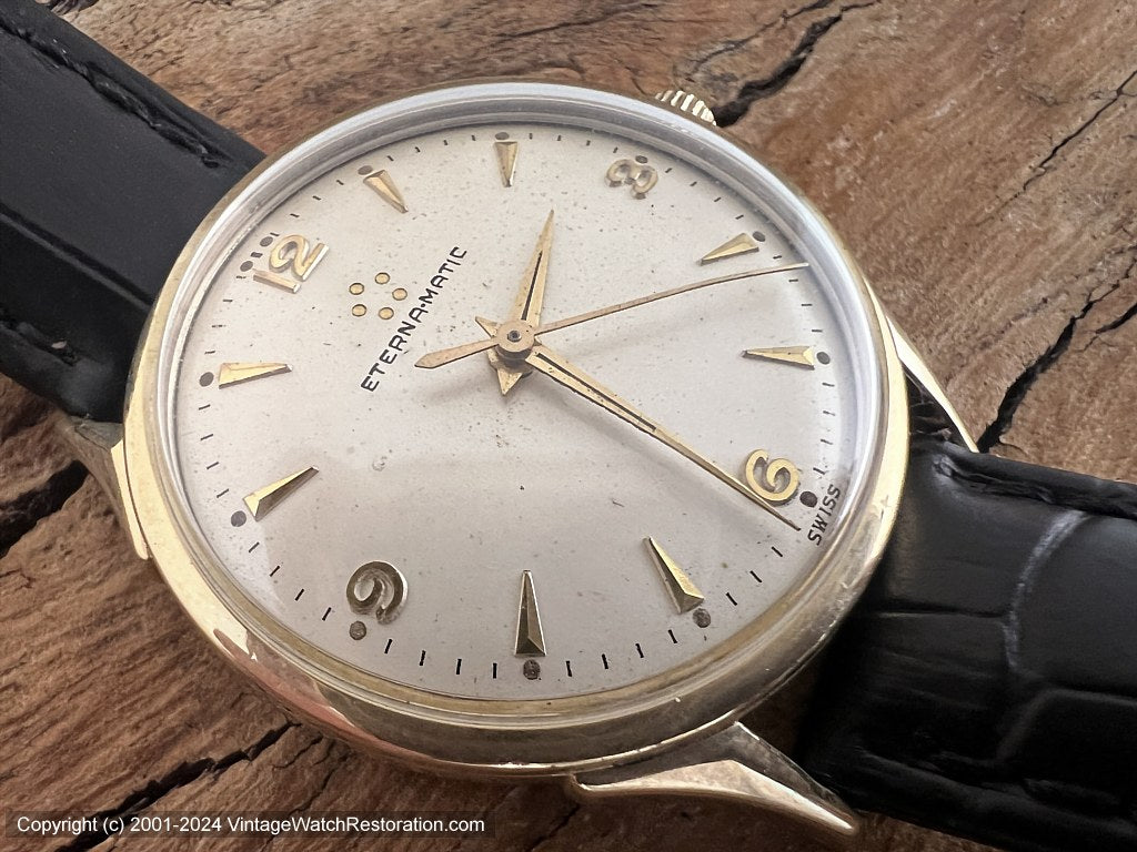 Eterna-Matic Pearl White Dial with Goldn Markers, Automatic  display picture 1
