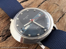 Load image into Gallery viewer, Bulova 23 Oval Case President Day-Date Blue Dial, Automatic, Large 38.5x33.5mm