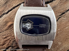 Load image into Gallery viewer, Timex Digital NOS 'Jump Hour’ Cobalt Blue Dial, Manual, 30.5x33mm