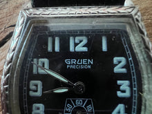 Load image into Gallery viewer, Gruen Precision Black Dial Retro 1928 Design, Quartz, 28x36mm