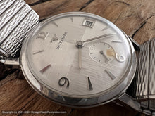 Load image into Gallery viewer, Wittnauer Silver Quadrant Dial, Date, Original Presentation Box & Tags, Manual, 33.5mm