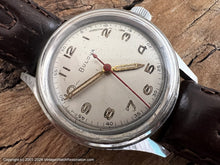 Load image into Gallery viewer, Bulova Original Pearl White Military Style Dial with Red Sweep Hand, Manual, 30mm