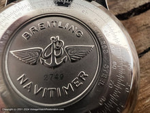 Load image into Gallery viewer, Breitling Navitimer 3 White Registers on Black Dial Chronograph, Date, Automatic, Massive 41.5mm