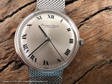 Load image into Gallery viewer, IWC Silver Dial with Bold Black Roman Numerals, Manual, 34.5mm