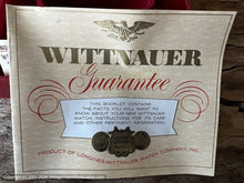 Load image into Gallery viewer, Wittnauer Silver Quadrant Dial, Date, Original Presentation Box & Tags, Manual, 33.5mm