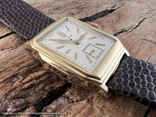 Load image into Gallery viewer, Elgin Cream Dial in Stepped Out Rectangular Gold Filled Case, Manual, 25.5x37mm