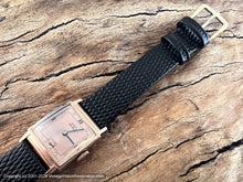 Load image into Gallery viewer, Elgin Deluxe Copper Dial in Rose-Gold Square Case, Manual, 23x33mm
