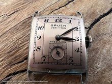 Load image into Gallery viewer, Gruen Veri-Thin Two-tone Copper Dial in Rose-Gold Curved Case, Manual, 23.5x33mm