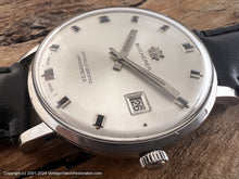 Load image into Gallery viewer, Bucherer Chronometer with Startlingly Silver Dial and Offset Date Window, Automatic, Large 36mm