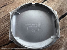 Load image into Gallery viewer, Helbros Silver and Oyster Dial with Gold Applied Numbers/Markers, Manual, 28x36mm