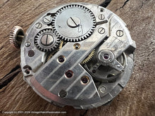 Load image into Gallery viewer, Helbros Silver and Oyster Dial with Gold Applied Numbers/Markers, Manual, 28x36mm