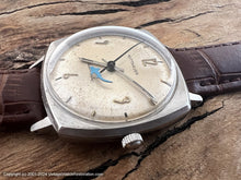 Load image into Gallery viewer, Wittnauer Cream Dial with "Blue Shark" Second Hand in Large Square Tonneau Case, Automatic, Large 33x33mm