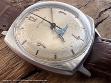 Load image into Gallery viewer, Wittnauer Cream Dial with "Blue Shark" Second Hand in Large Square Tonneau Case, Automatic, Large 33x33mm