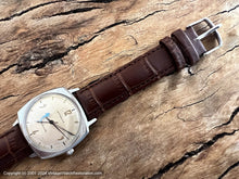 Load image into Gallery viewer, Wittnauer Cream Dial with "Blue Shark" Second Hand in Large Square Tonneau Case, Automatic, Large 33x33mm