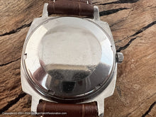 Load image into Gallery viewer, Wittnauer Cream Dial with "Blue Shark" Second Hand in Large Square Tonneau Case, Automatic, Large 33x33mm