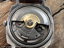 Load image into Gallery viewer, Wittnauer Cream Dial with "Blue Shark" Second Hand in Large Square Tonneau Case, Automatic, Large 33x33mm