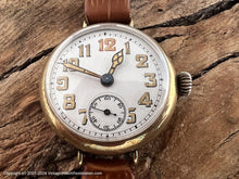 Load image into Gallery viewer, Nimra Early Swiss Porcelain Dial in Clam Case, Manual, 34mm